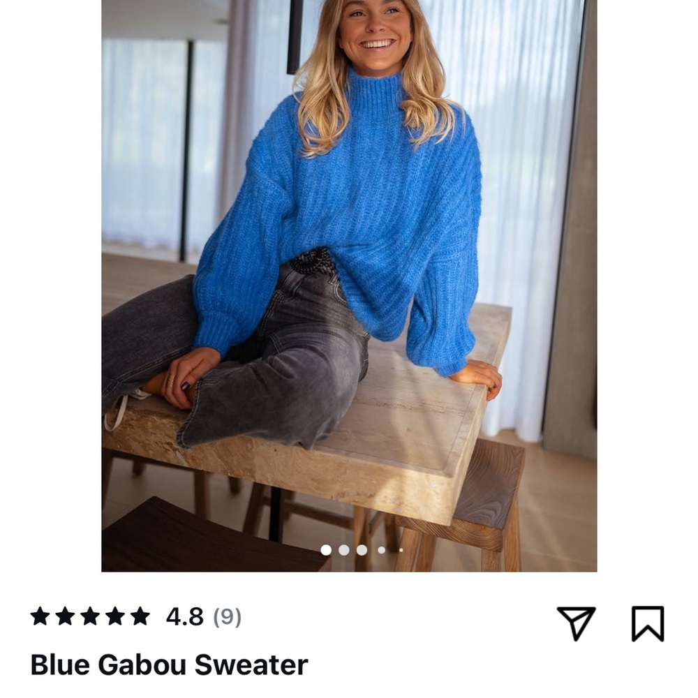 Chunky Blue Sweater